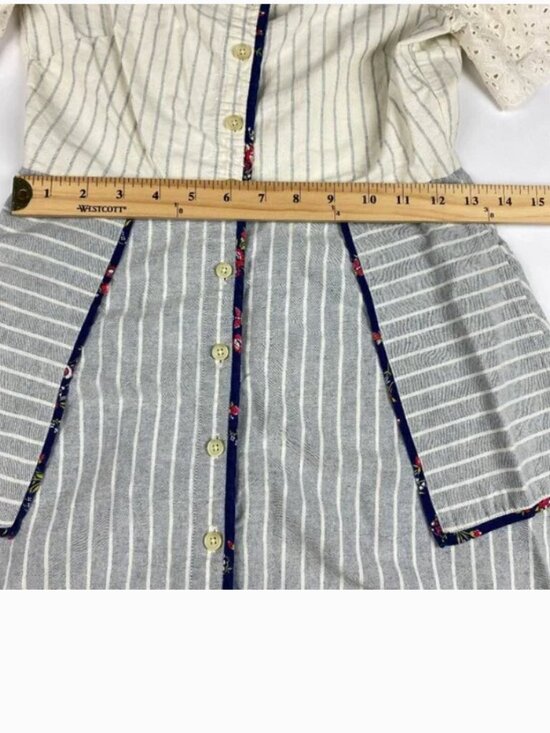 NWOT Madewell X The New Denim Project Patchwork Square Neck Dress - Picture 6 of 8